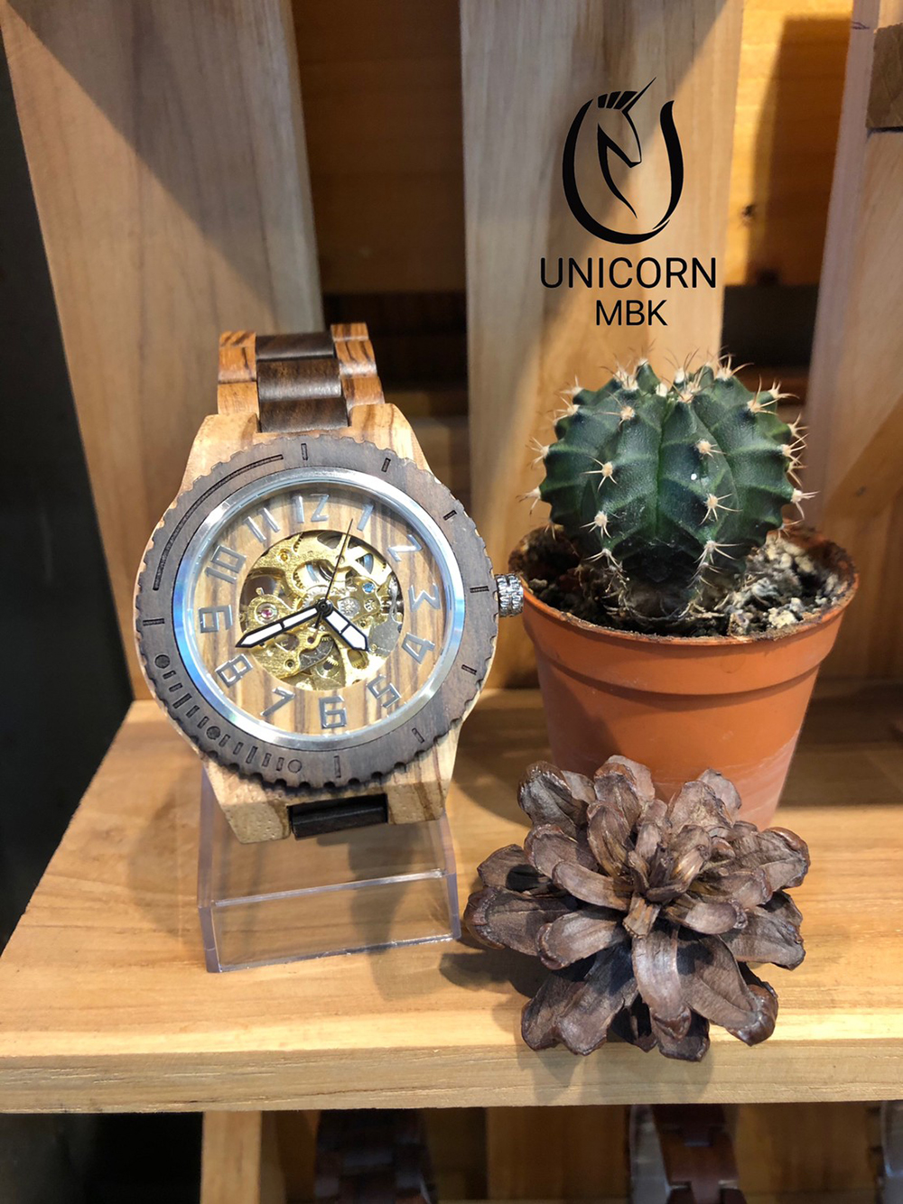 นาฬิกาแฟชั่น Automatric wooden watches